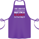 I Don't Mean to but I'm a Daddy Fathers Day Cotton Apron 100% Organic Purple