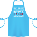 I Don't Mean to but I'm a Daddy Fathers Day Cotton Apron 100% Organic Turquoise