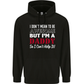 I Don't Mean to but I'm a Daddy Fathers Day Mens 80% Cotton Hoodie Black