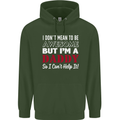 I Don't Mean to but I'm a Daddy Fathers Day Mens 80% Cotton Hoodie Forest Green