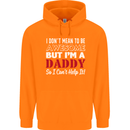 I Don't Mean to but I'm a Daddy Fathers Day Mens 80% Cotton Hoodie Orange