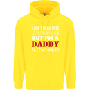 I Don't Mean to but I'm a Daddy Fathers Day Mens 80% Cotton Hoodie Yellow