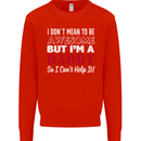 I Don't Mean to but I'm a Daddy Fathers Day Mens Sweatshirt Jumper Bright Red