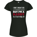 I Don't Mean to but I'm a Daddy Fathers Day Womens Petite Cut T-Shirt Black
