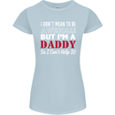 I Don't Mean to but I'm a Daddy Fathers Day Womens Petite Cut T-Shirt Light Blue