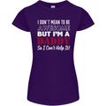 I Don't Mean to but I'm a Daddy Fathers Day Womens Petite Cut T-Shirt Purple