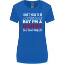 I Don't Mean to but I'm a Daddy Fathers Day Womens Wider Cut T-Shirt Royal Blue