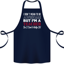 I Don't Mean to but I'm a Teacher Teaching Cotton Apron 100% Organic Navy Blue