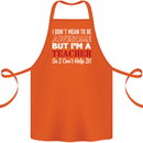 I Don't Mean to but I'm a Teacher Teaching Cotton Apron 100% Organic Orange