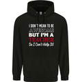 I Don't Mean to but I'm a Teacher Teaching Mens 80% Cotton Hoodie Black
