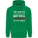 I Don't Mean to but I'm a Teacher Teaching Mens 80% Cotton Hoodie Irish Green