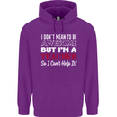 I Don't Mean to but I'm a Teacher Teaching Mens 80% Cotton Hoodie Purple