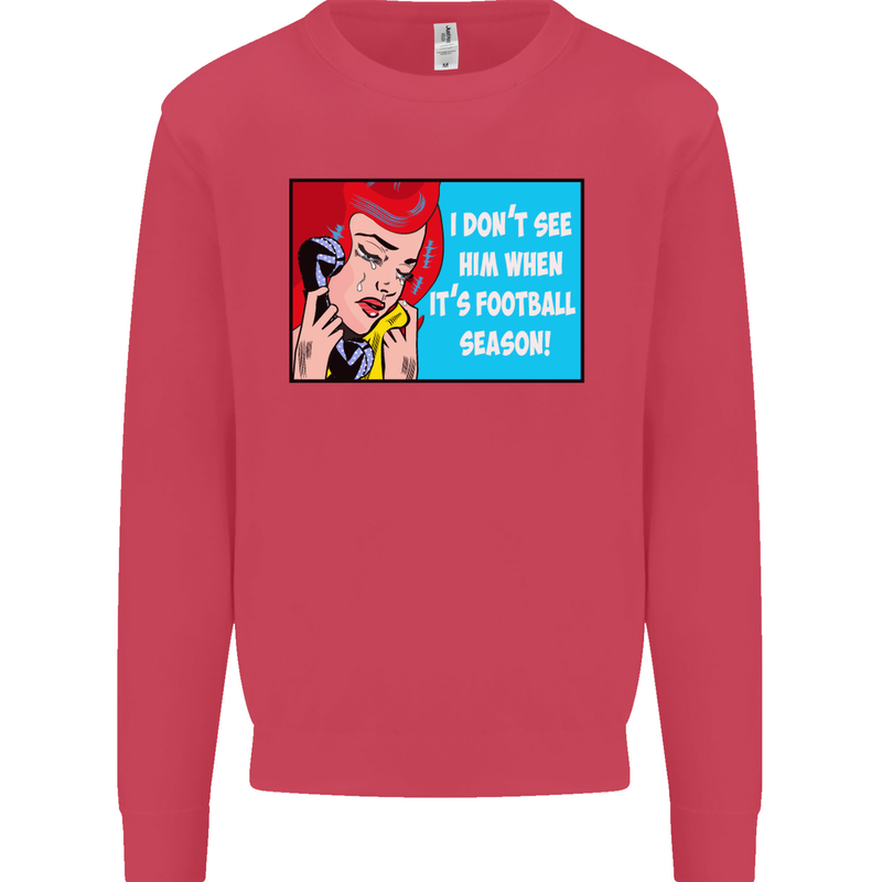 I Don't See Him Football Player Team Funny Mens Sweatshirt Jumper Heliconia