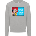 I Don't See Him Football Player Team Funny Mens Sweatshirt Jumper Sports Grey