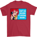 I Don't See Him Football Player Team Funny Mens T-Shirt Cotton Gildan Red