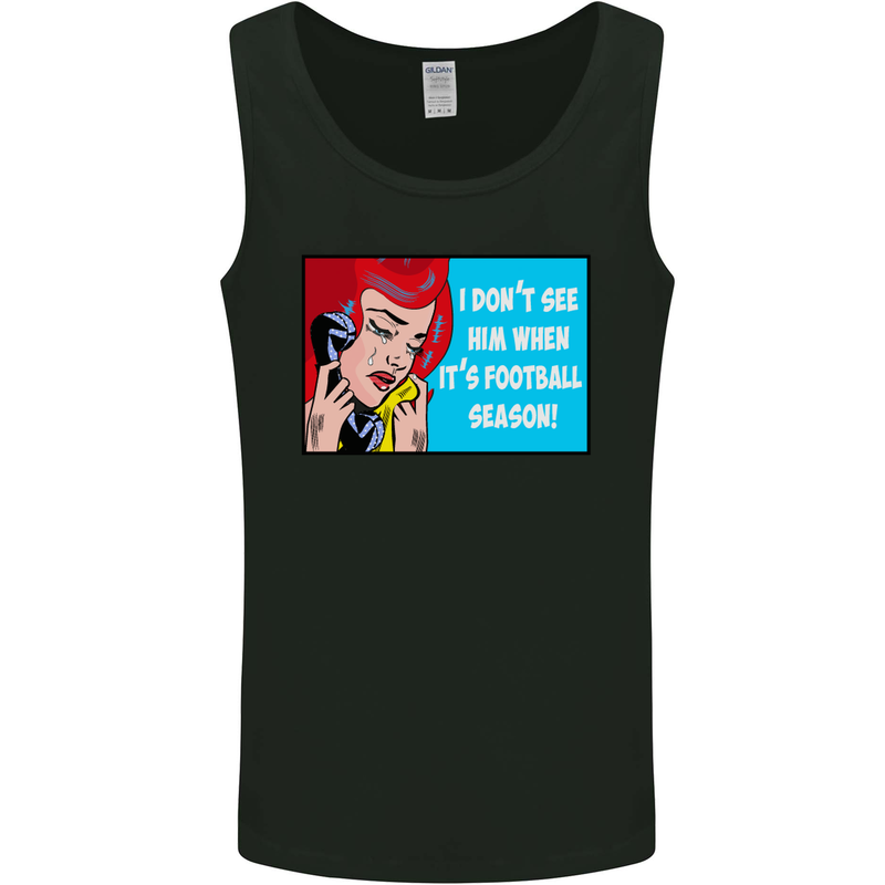 I Don't See Him Football Player Team Funny Mens Vest Tank Top Black