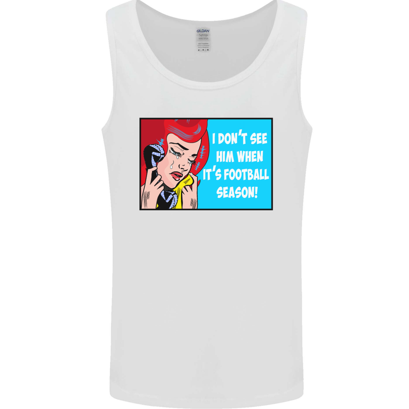 I Don't See Him Football Player Team Funny Mens Vest Tank Top White
