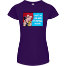 I Don't See Him Football Player Team Funny Womens Petite Cut T-Shirt Purple