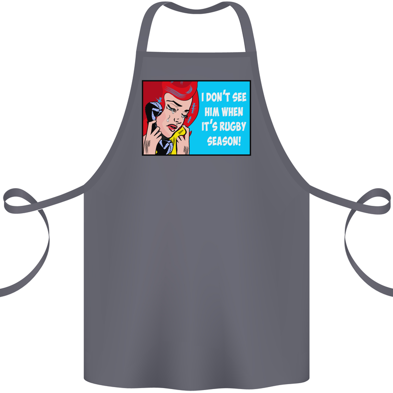 I Don't See Him Rugby Player Union Funny Cotton Apron 100% Organic Steel