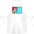 I Don't See Him Rugby Player Union Funny Cotton Apron 100% Organic White