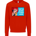 I Don't See Him Rugby Player Union Funny Mens Sweatshirt Jumper Bright Red