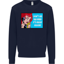 I Don't See Him Rugby Player Union Funny Mens Sweatshirt Jumper Navy Blue