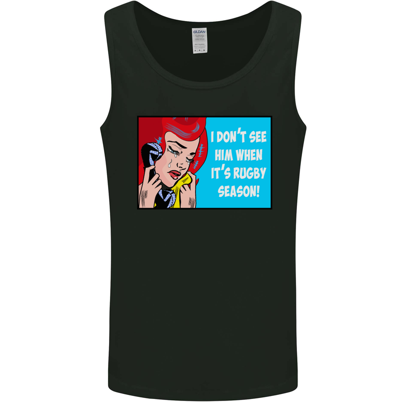 I Don't See Him Rugby Player Union Funny Mens Vest Tank Top Black
