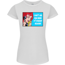 I Don't See Him Rugby Player Union Funny Womens Petite Cut T-Shirt White
