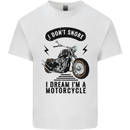 I Don't Snore Dream I'm a Motorcycle Biker Mens Cotton T-Shirt Tee Top White