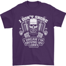 I Don't Snore Driving My Lorry Driver Mens T-Shirt Cotton Gildan Purple