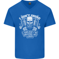 I Don't Snore Driving My Lorry Driver Mens V-Neck Cotton T-Shirt Royal Blue