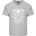 I Don't Snore Driving My Lorry Driver Mens V-Neck Cotton T-Shirt Sports Grey