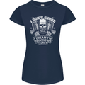I Don't Snore Driving My Lorry Driver Womens Petite Cut T-Shirt Navy Blue
