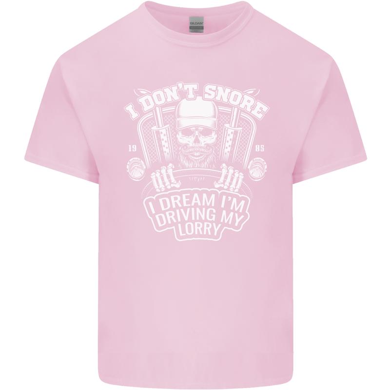 I Don't Snore I'm Driving My Lorry Driver Mens Cotton T-Shirt Tee Top Light Pink
