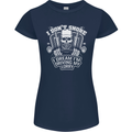 I Don't Snore I'm Driving My Lorry Driver Womens Petite Cut T-Shirt Navy Blue