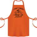 I Don't Snore Motorbike Biker Motorcycle Cotton Apron 100% Organic Orange