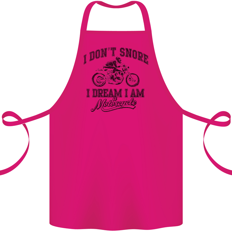 I Don't Snore Motorbike Biker Motorcycle Cotton Apron 100% Organic Pink