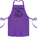I Don't Snore Motorbike Biker Motorcycle Cotton Apron 100% Organic Purple