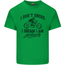 I Don't Snore Motorbike Biker Motorcycle Kids T-Shirt Childrens Irish Green