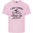 I Don't Snore Motorbike Biker Motorcycle Kids T-Shirt Childrens Light Pink