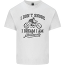 I Don't Snore Motorbike Biker Motorcycle Kids T-Shirt Childrens White