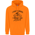I Don't Snore Motorbike Biker Motorcycle Mens 80% Cotton Hoodie Orange