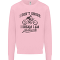 I Don't Snore Motorbike Biker Motorcycle Mens Sweatshirt Jumper Light Pink