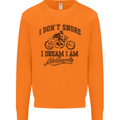 I Don't Snore Motorbike Biker Motorcycle Mens Sweatshirt Jumper Orange