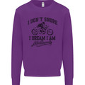 I Don't Snore Motorbike Biker Motorcycle Mens Sweatshirt Jumper Purple