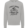 I Don't Snore Motorbike Biker Motorcycle Mens Sweatshirt Jumper Sports Grey