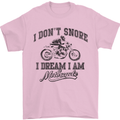 I Don't Snore Motorbike Biker Motorcycle Mens T-Shirt Cotton Gildan Light Pink