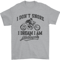 I Don't Snore Motorbike Biker Motorcycle Mens T-Shirt Cotton Gildan Sports Grey