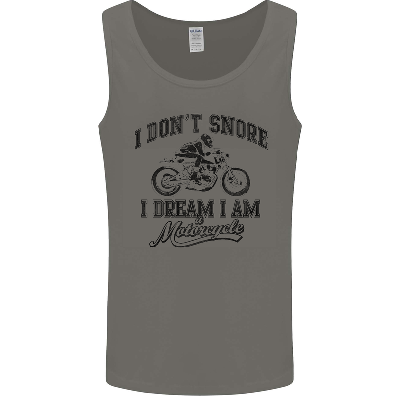 I Don't Snore Motorbike Biker Motorcycle Mens Vest Tank Top Charcoal
