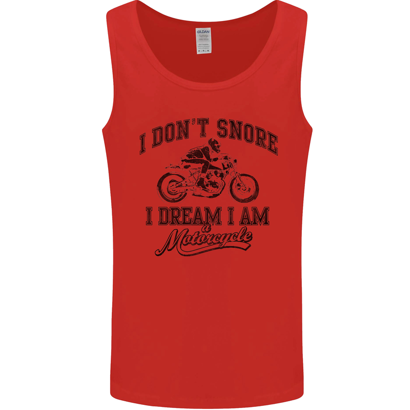 I Don't Snore Motorbike Biker Motorcycle Mens Vest Tank Top Red